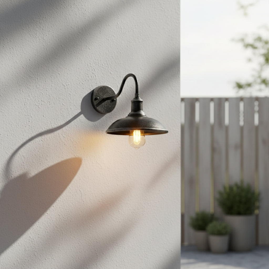 Applique murale vintage noir terrasse