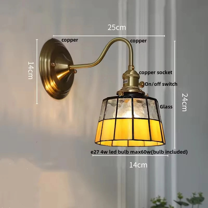 Applique murale vitrail l