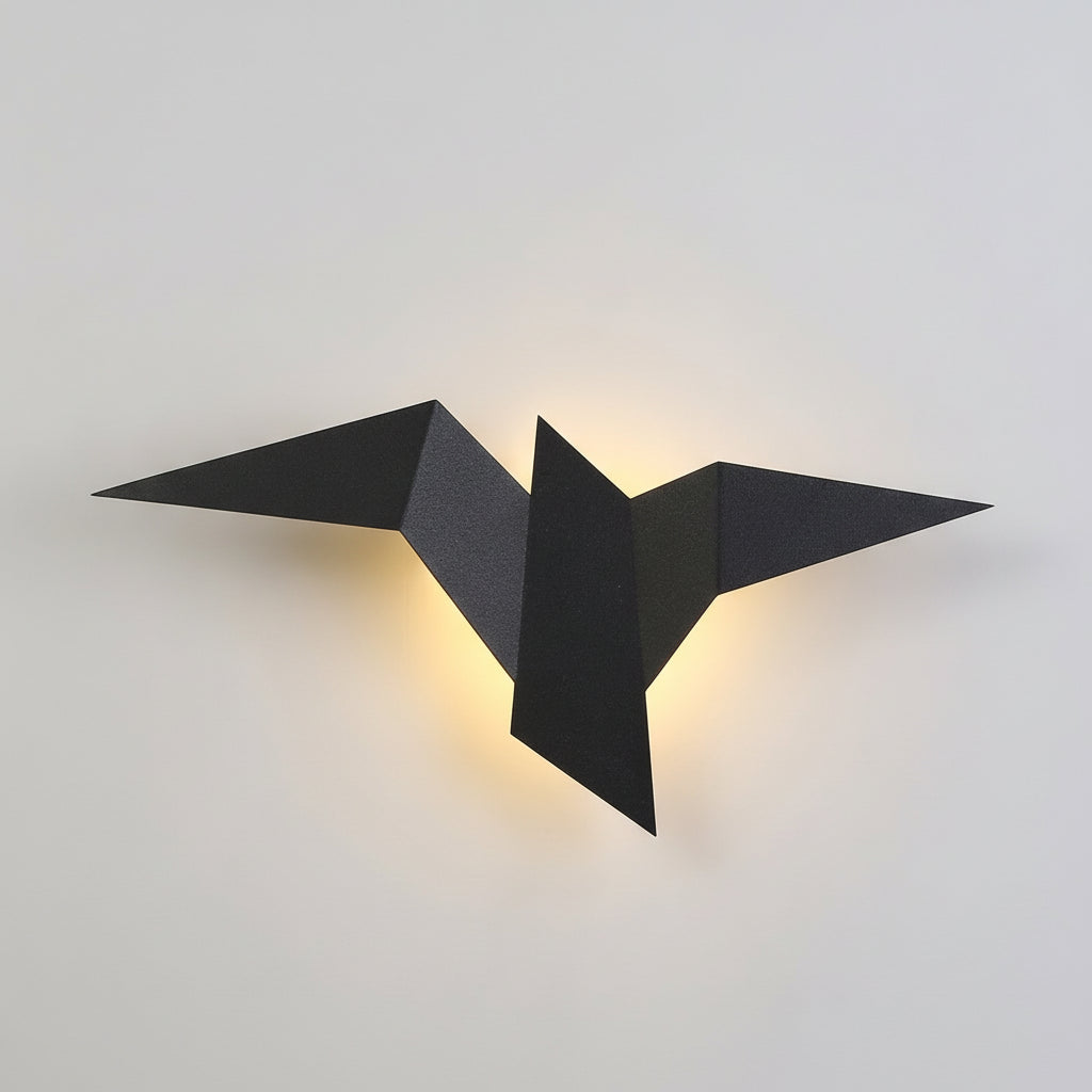 Applique murale LED en forme d’oiseau noir