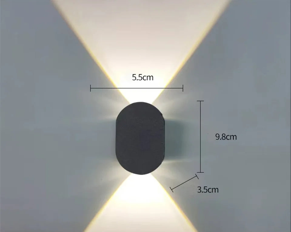 Applique murale aluminium 2W