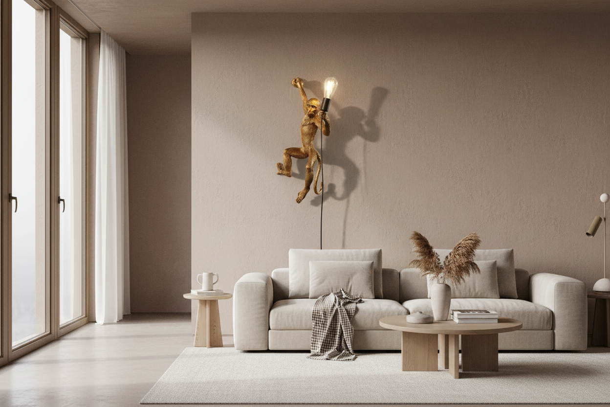 Applique murale animaux de la jungle doré salon