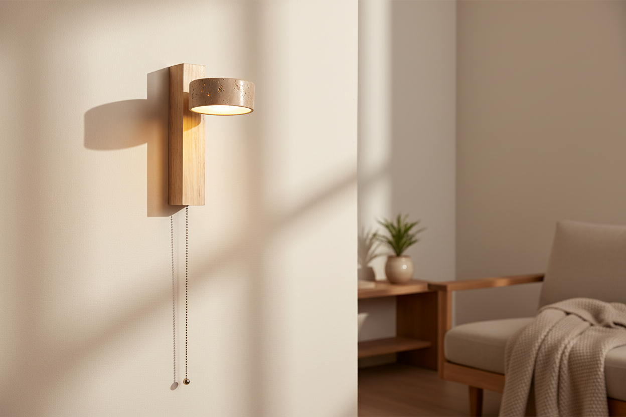 Applique murale avec tirette salon