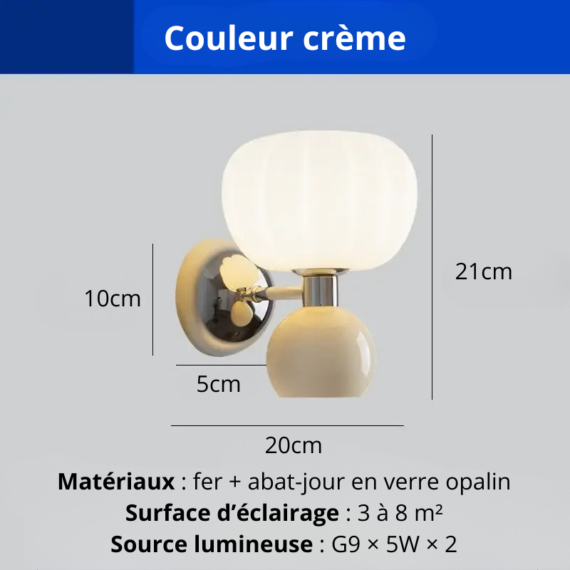 Applique murale créative de style couleur crème