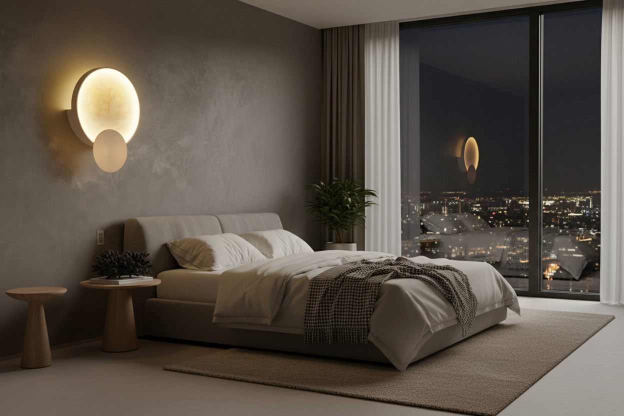 Applique murale cuivre chambre de nuit