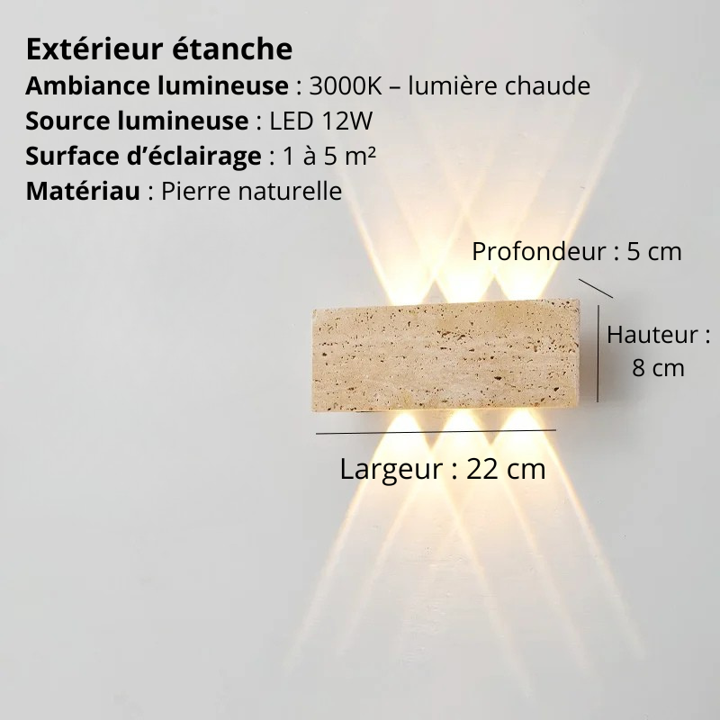 Applique murale d'extérieur dimensions