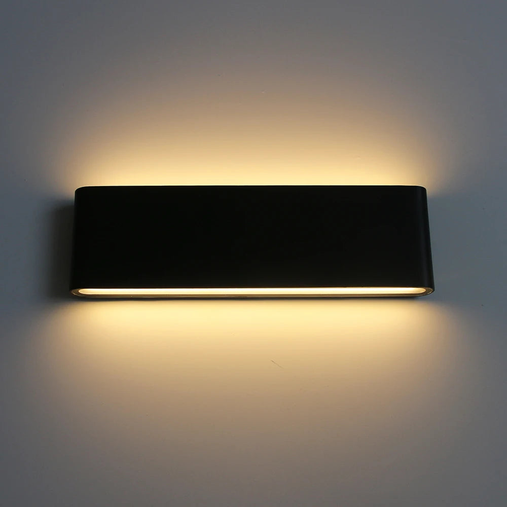 Applique murale en aluminium extérieur 12W Noir