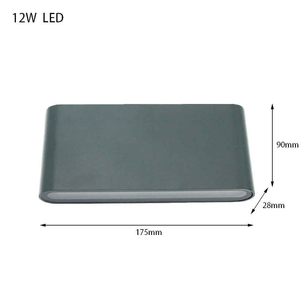 Applique murale en aluminium extérieur Gris