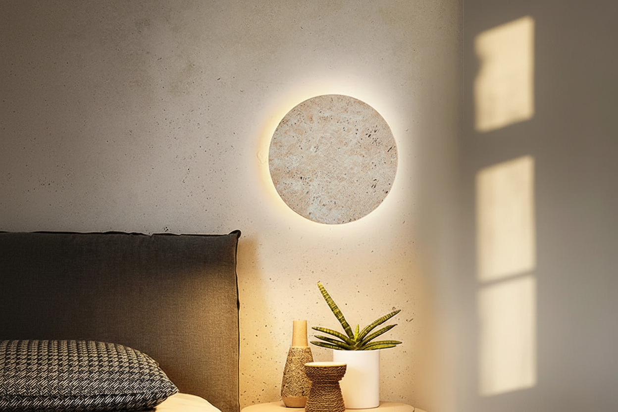 Applique murale en pierre chambre