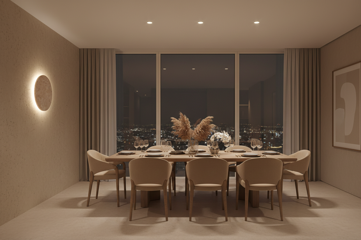 Appliuqe murale en pierre salle à manger