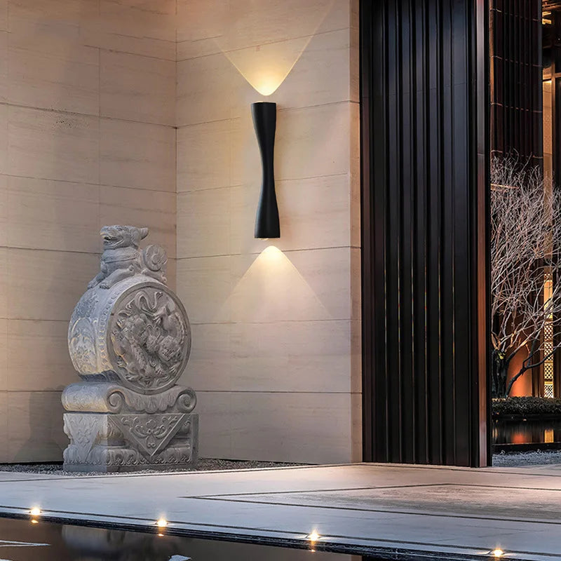 Applique murale extérieur moderne en aluminium facade