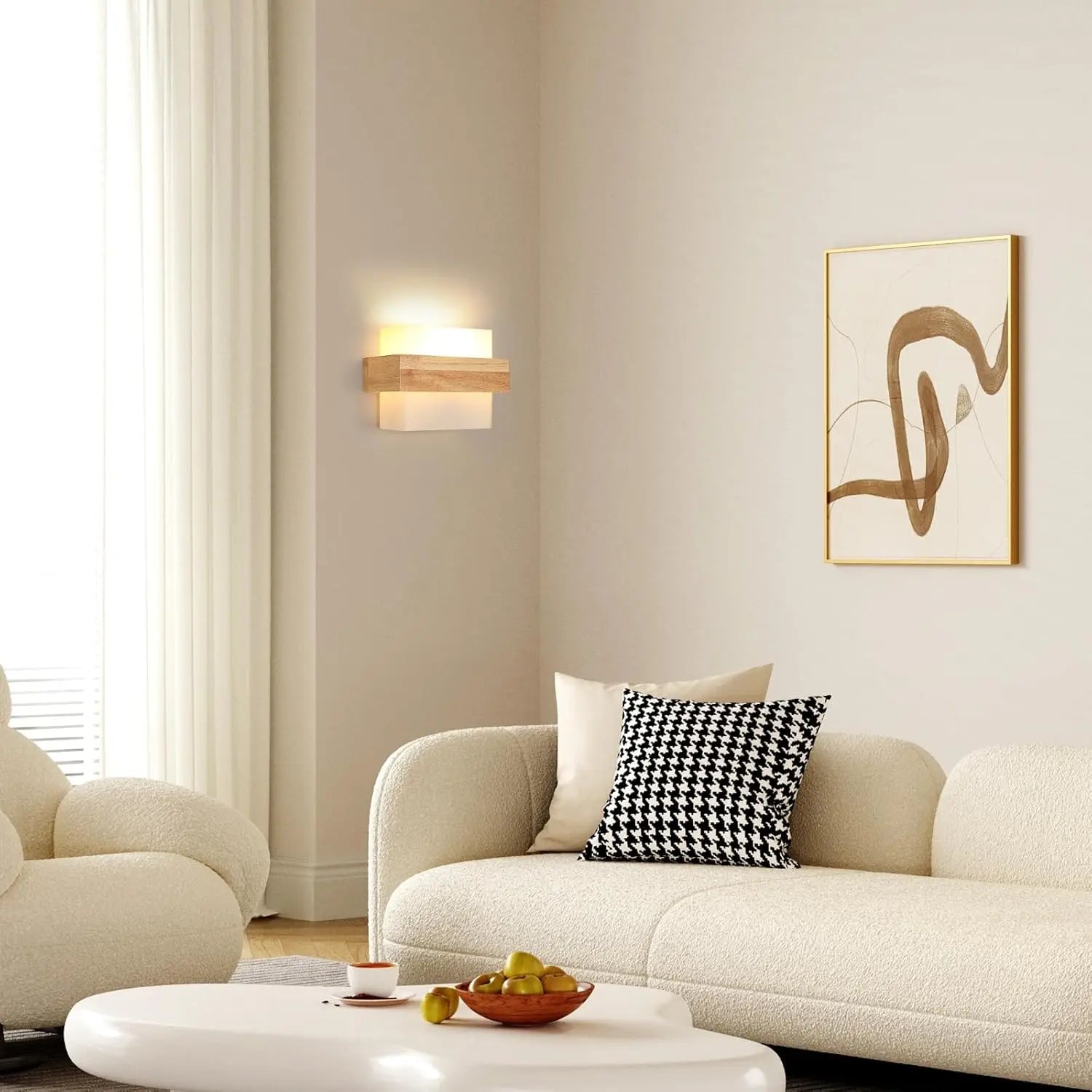 Applique murale moderne en verre E27 salon