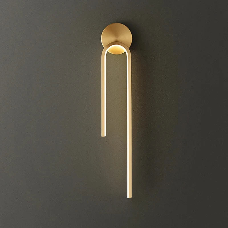 Applique murale moderne or de face