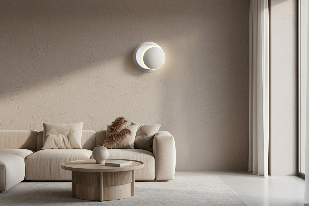 Applique murale moderne rotatif blanc salon