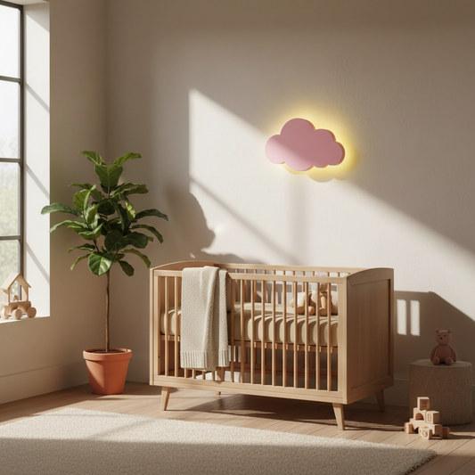 Applique murale nuage rose grand chambre enfant