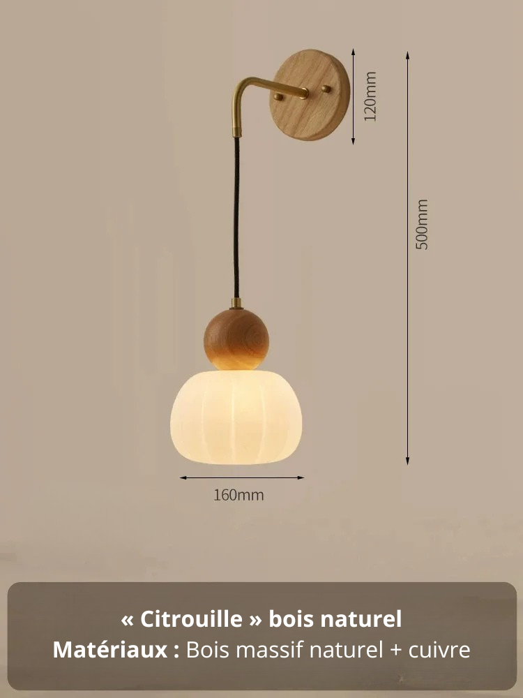 Applique murale style ancien noyer japonais F