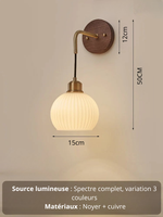 Applique murale style ancien noyer japonais - Vignette | VAM - Maison Lumière