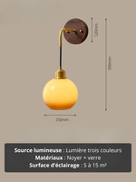 Applique murale style ancien noyer japonais - Vignette | VAM - Maison Lumière