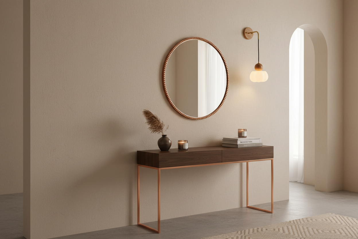 Applique murale style ancien noyer japonais entrée D