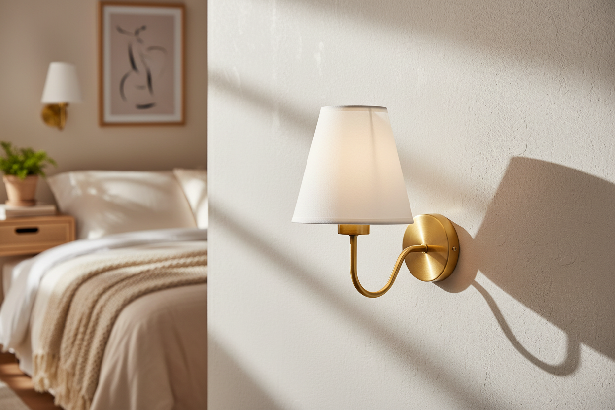 Applique murale tissu or chambre