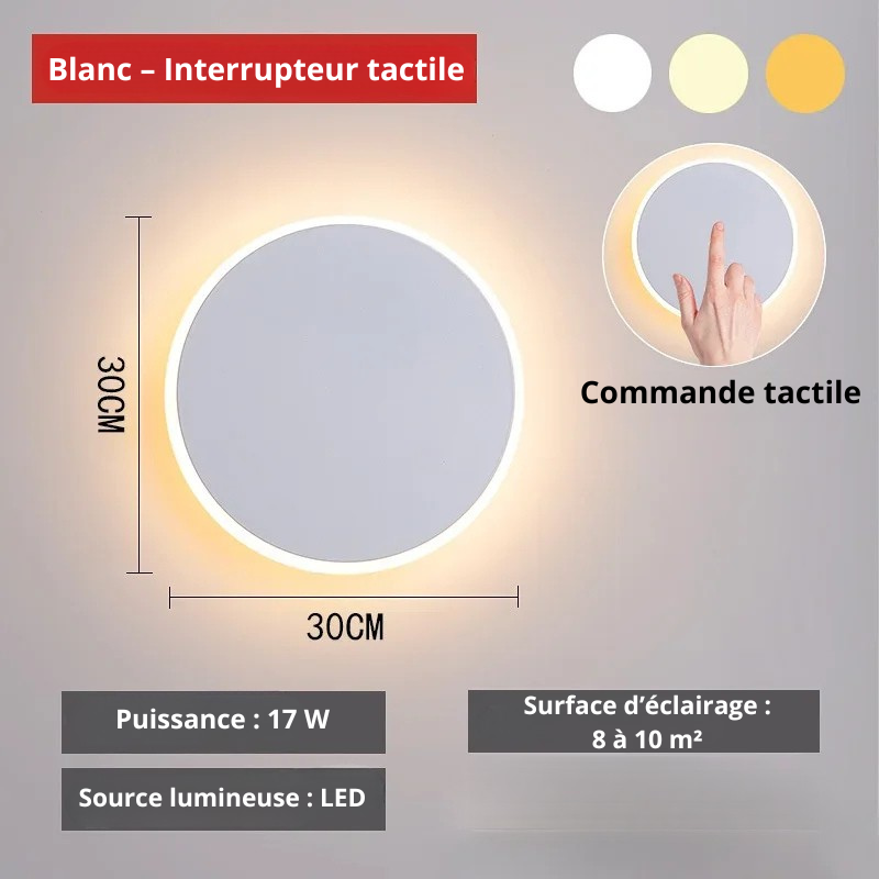 Blanc interrupteur tactile 30cm