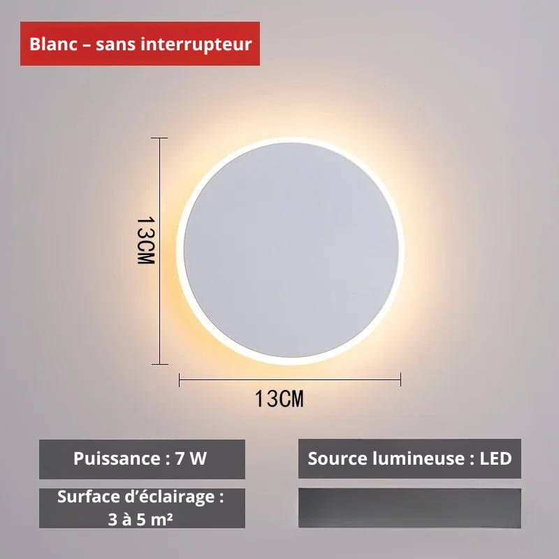 Blanc sans interrupteur 13cm