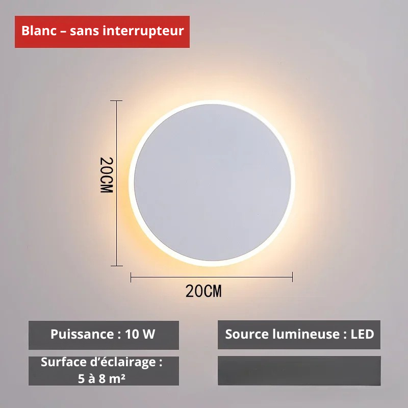 Blanc sans interrupteur 20 cm