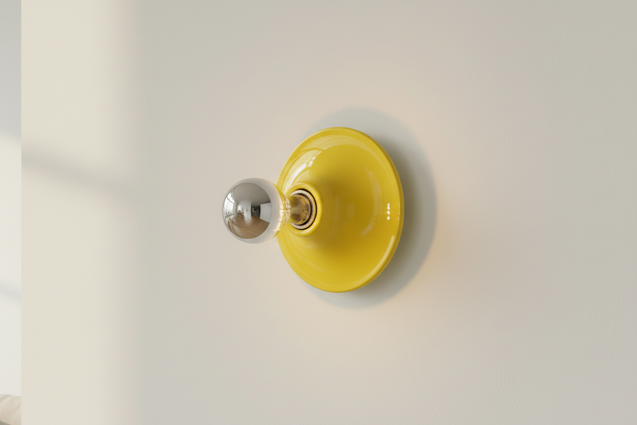LED décor intérieur applique murale jaune de près