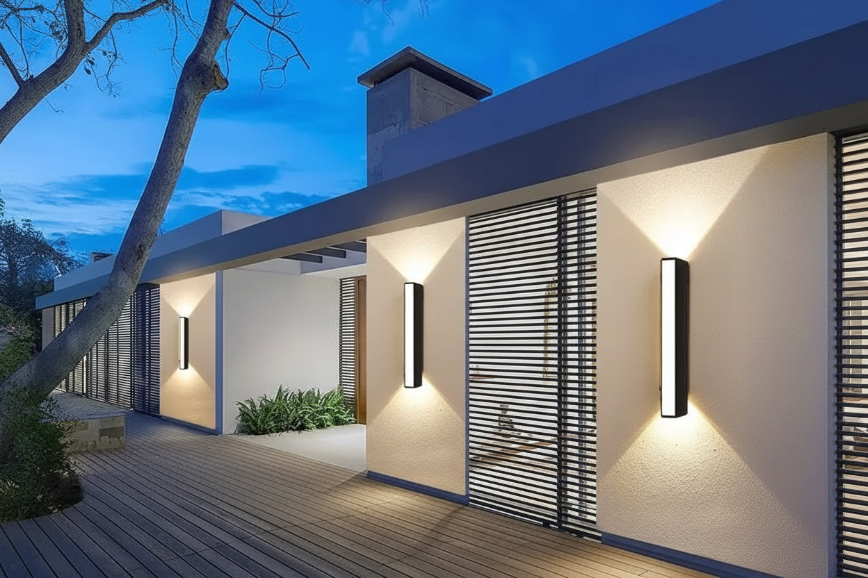 LED moderne lumières étanche applique extérieure longue facade