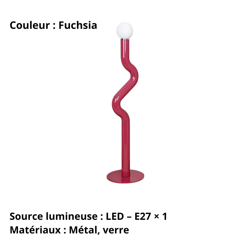 Lampadaire macaron fuchsia