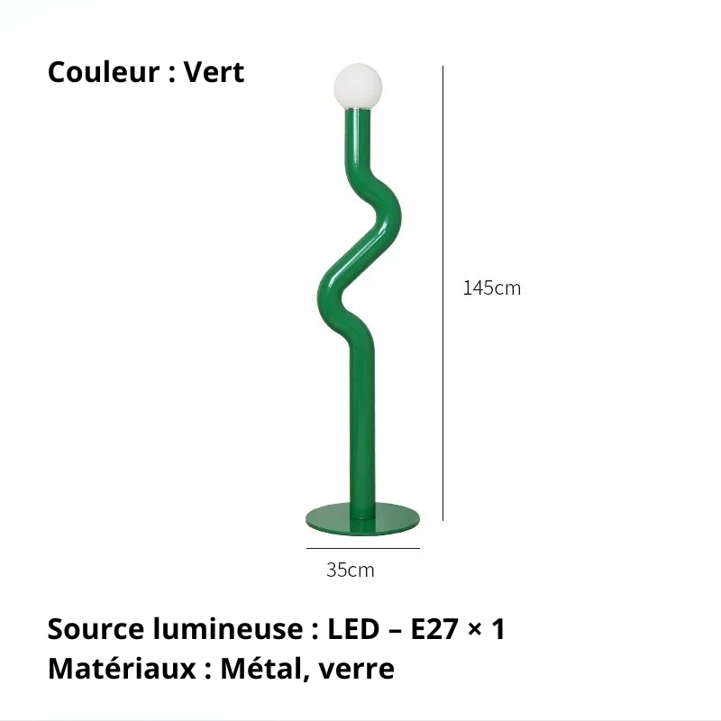 Lampadaire macaron vert