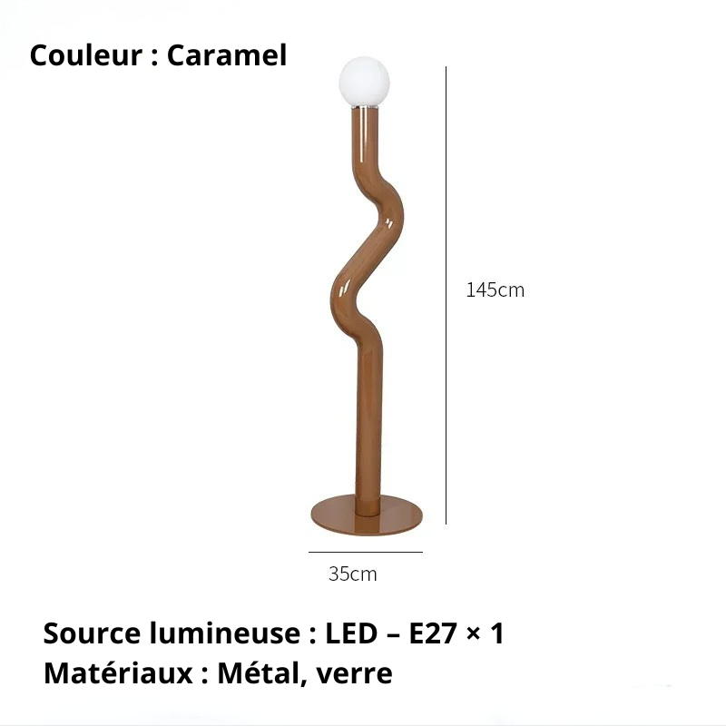 Lampadaire macaron caramel