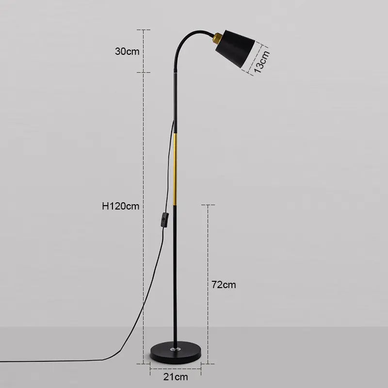 Lampe LED en fer forgé noire