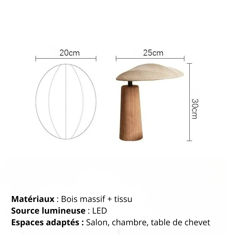 Lampe bois dimensions