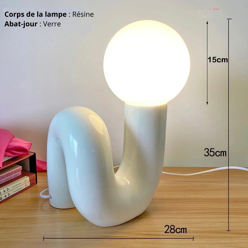 Lampe chevet blanc
