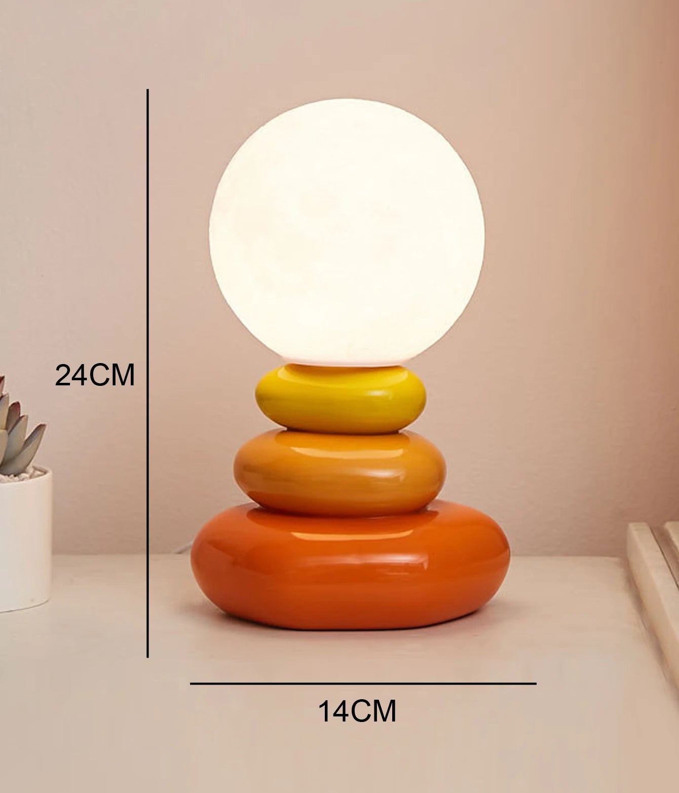 Lampe de bureau led orange dimensions