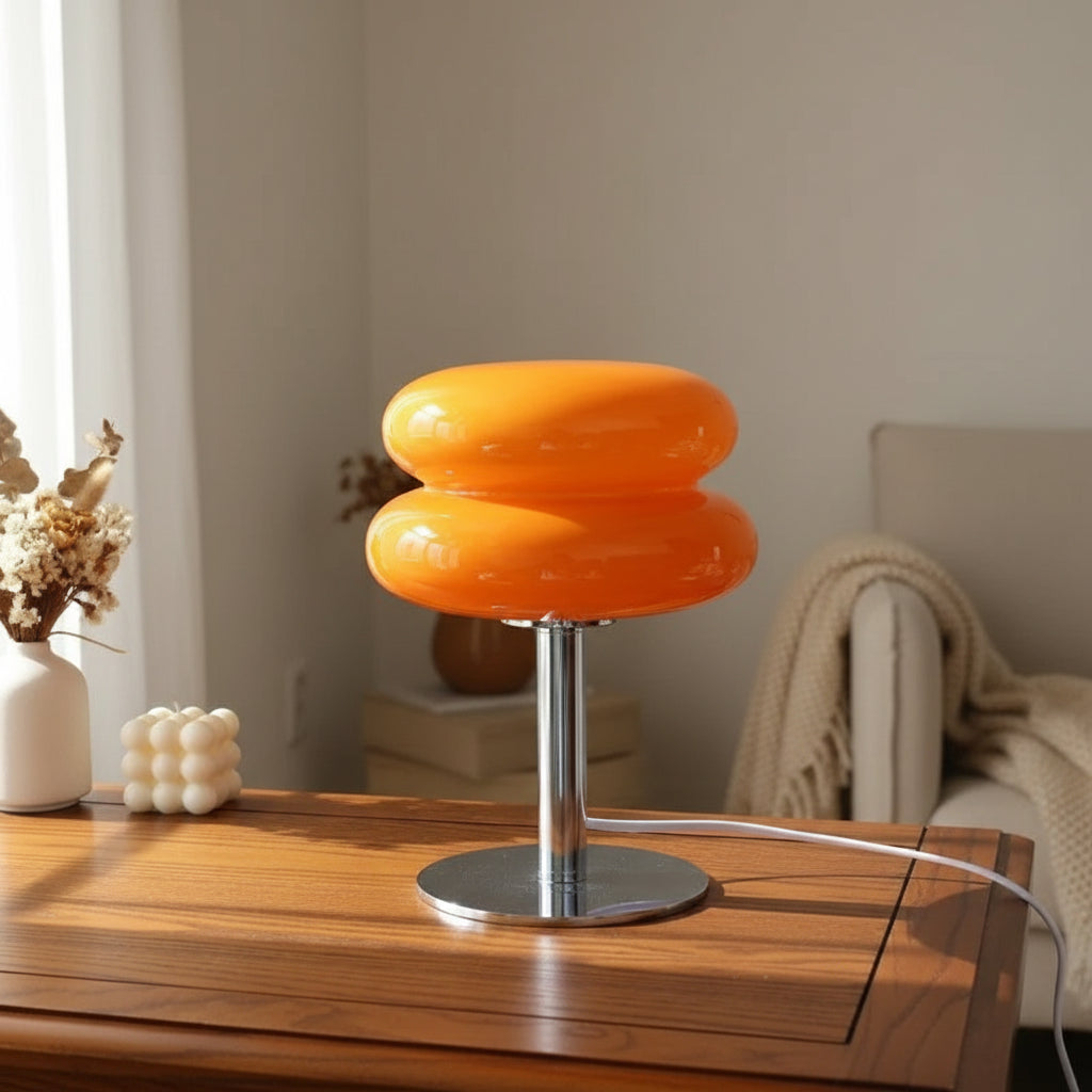 Lampe de chevet orange de jour