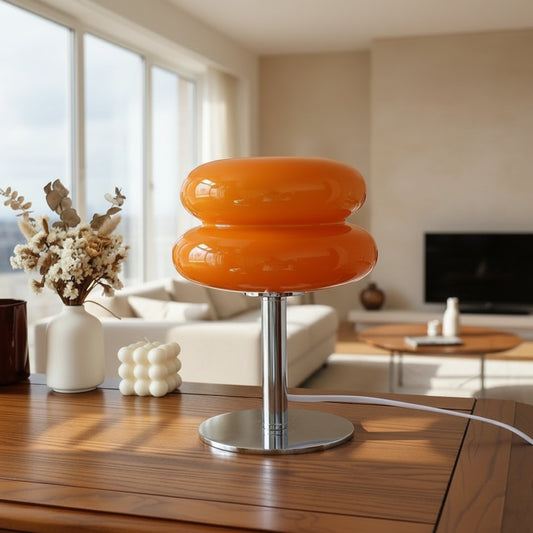 Lampe de chevet orange meuble d'entrée