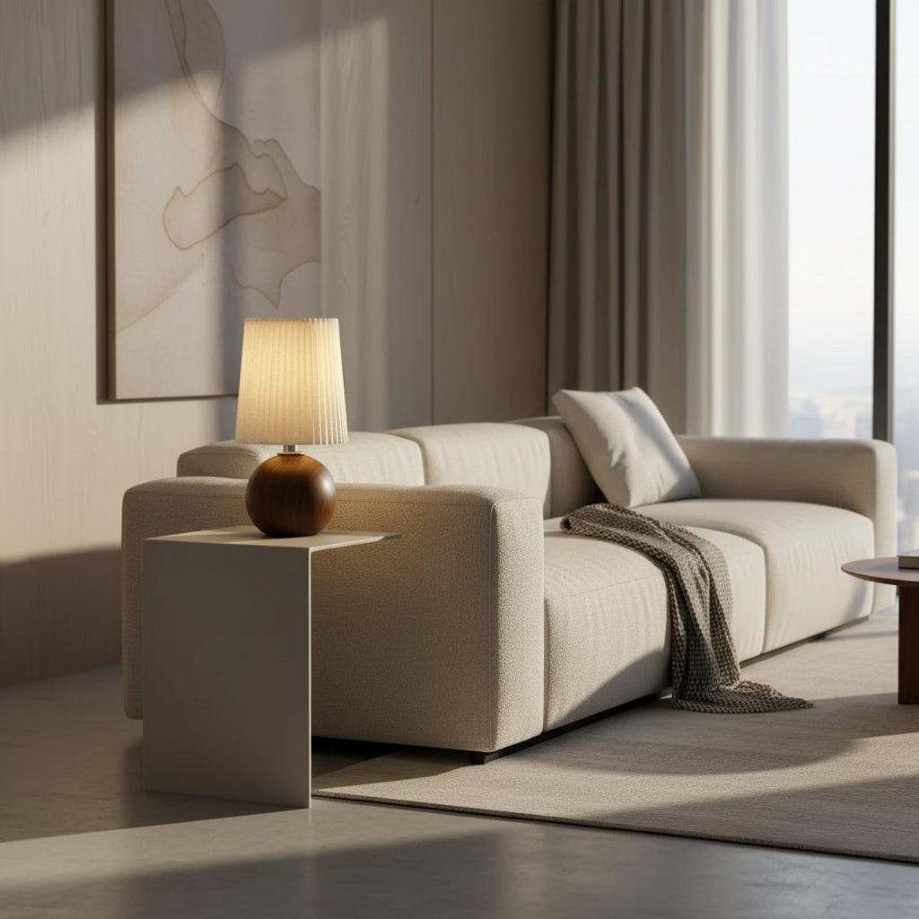 Lampe rétro salon ronde