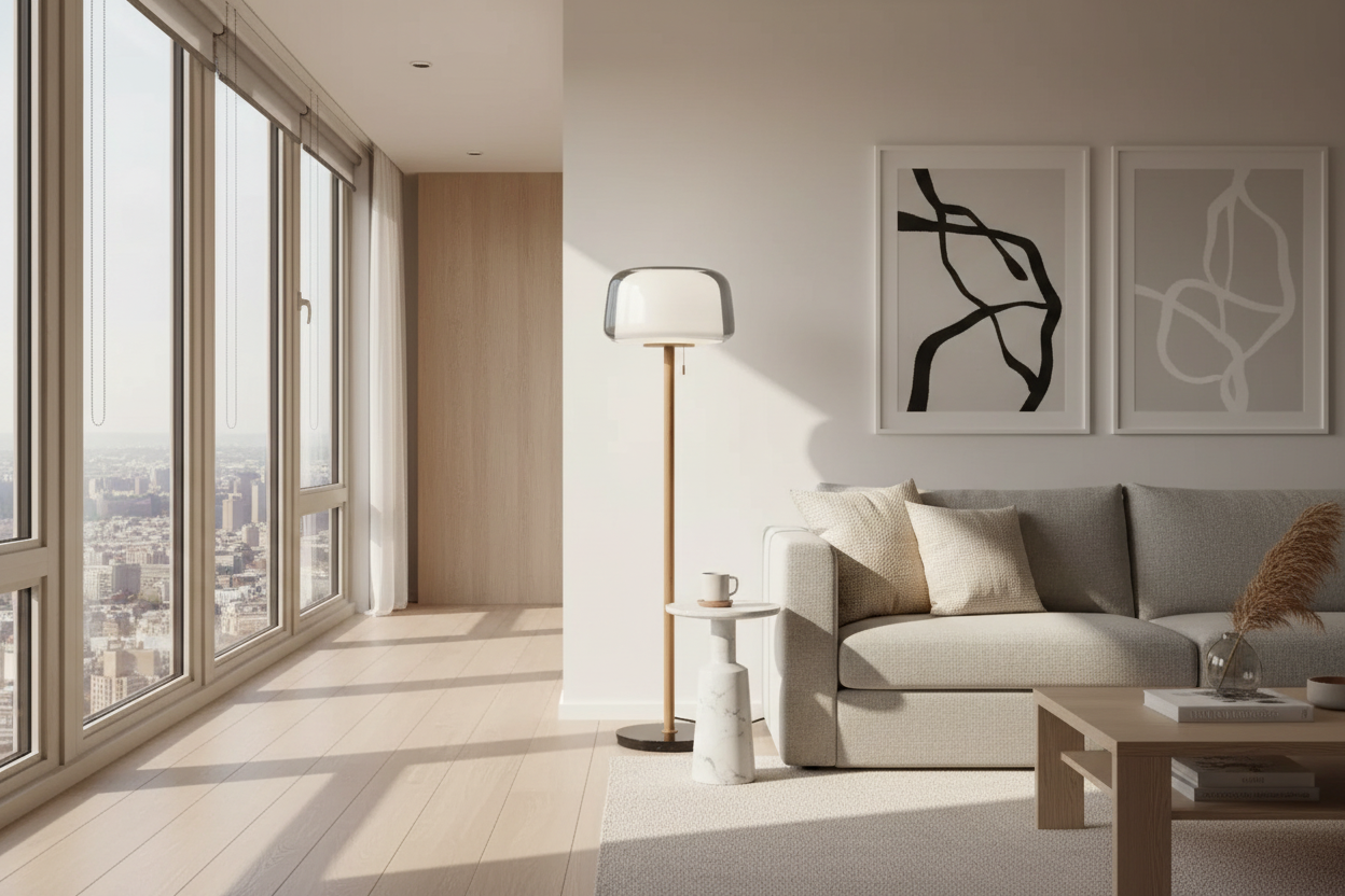 Lampe salon sur pied de jour