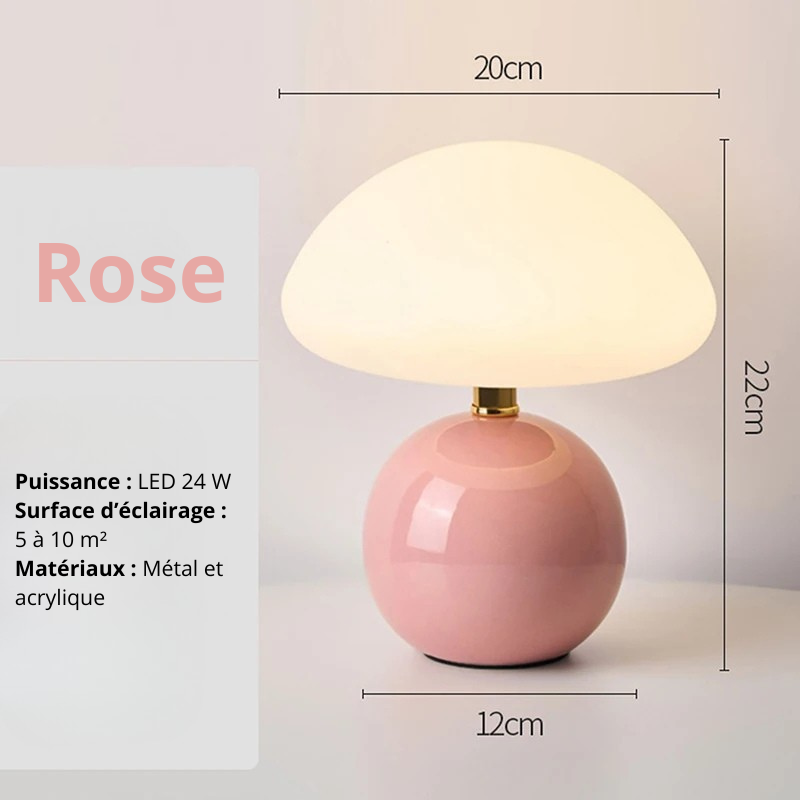 Lampe table rose
