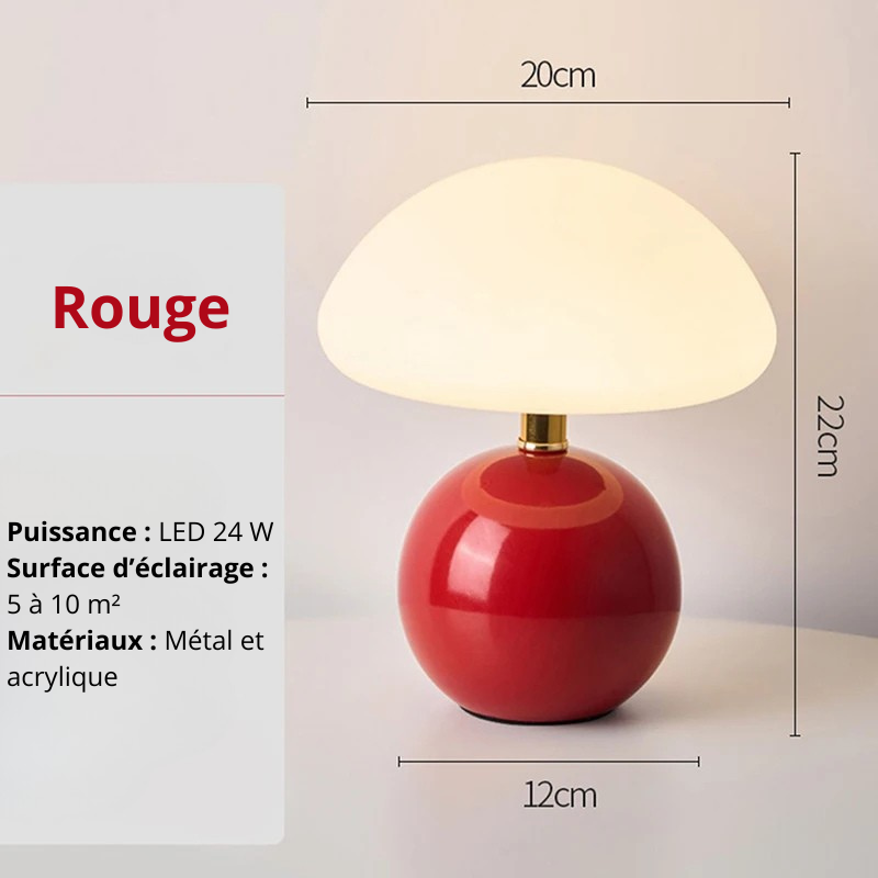 Lampe table rouge