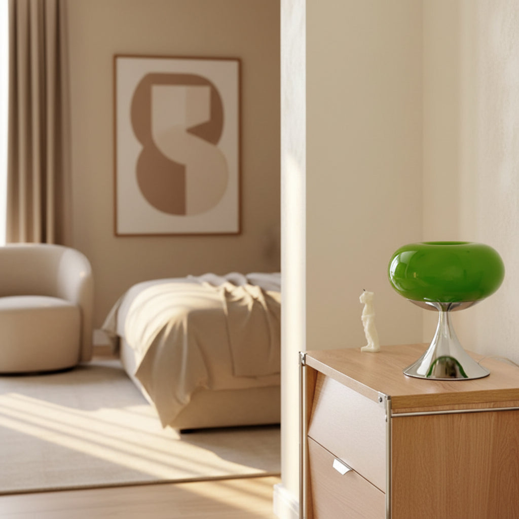 Lampe vintage chambre vert