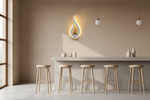 Lampe murale LED moderne à flamme - Vignette | VAM - Maison Lumière