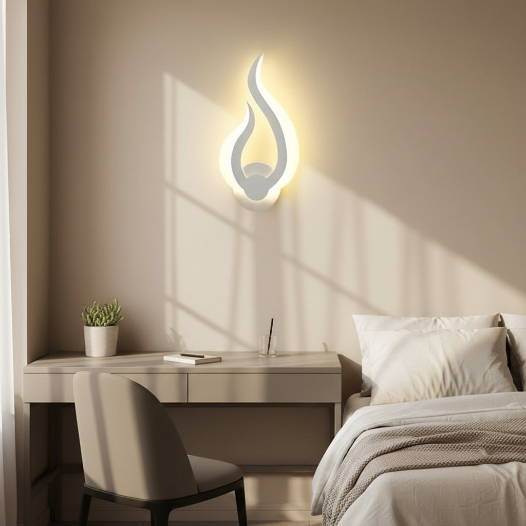 Lampe murale LED moderne à flamme chambre bureau
