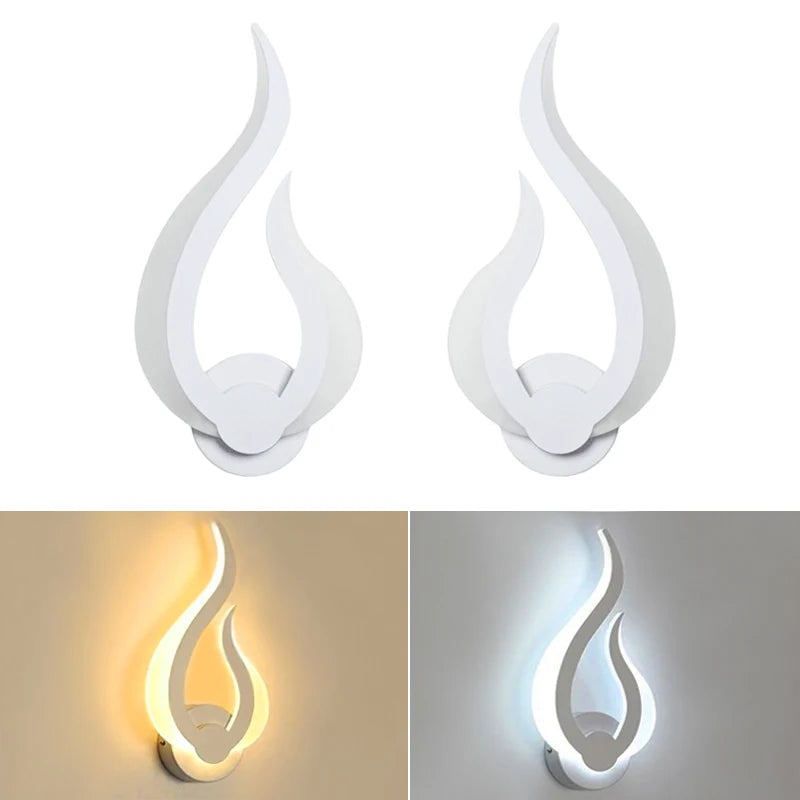 Lampe murale LED moderne à flamme couleur