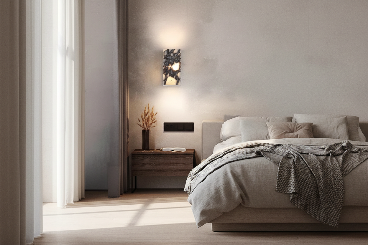 Lampe nordique en marbre italien chambre