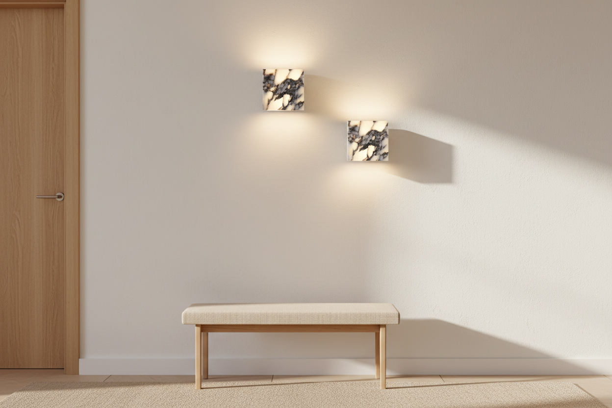 Lampe nordique en marbre italien entrée
