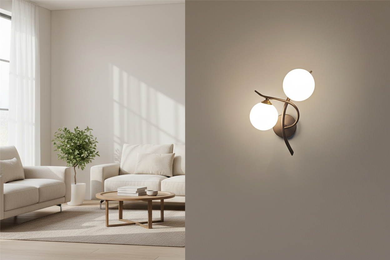 Lampes murales en fer modernes nordiques LED salon