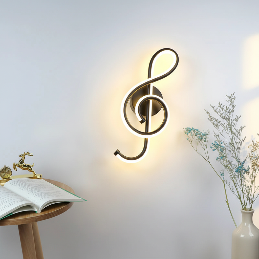 Led applique murale noir