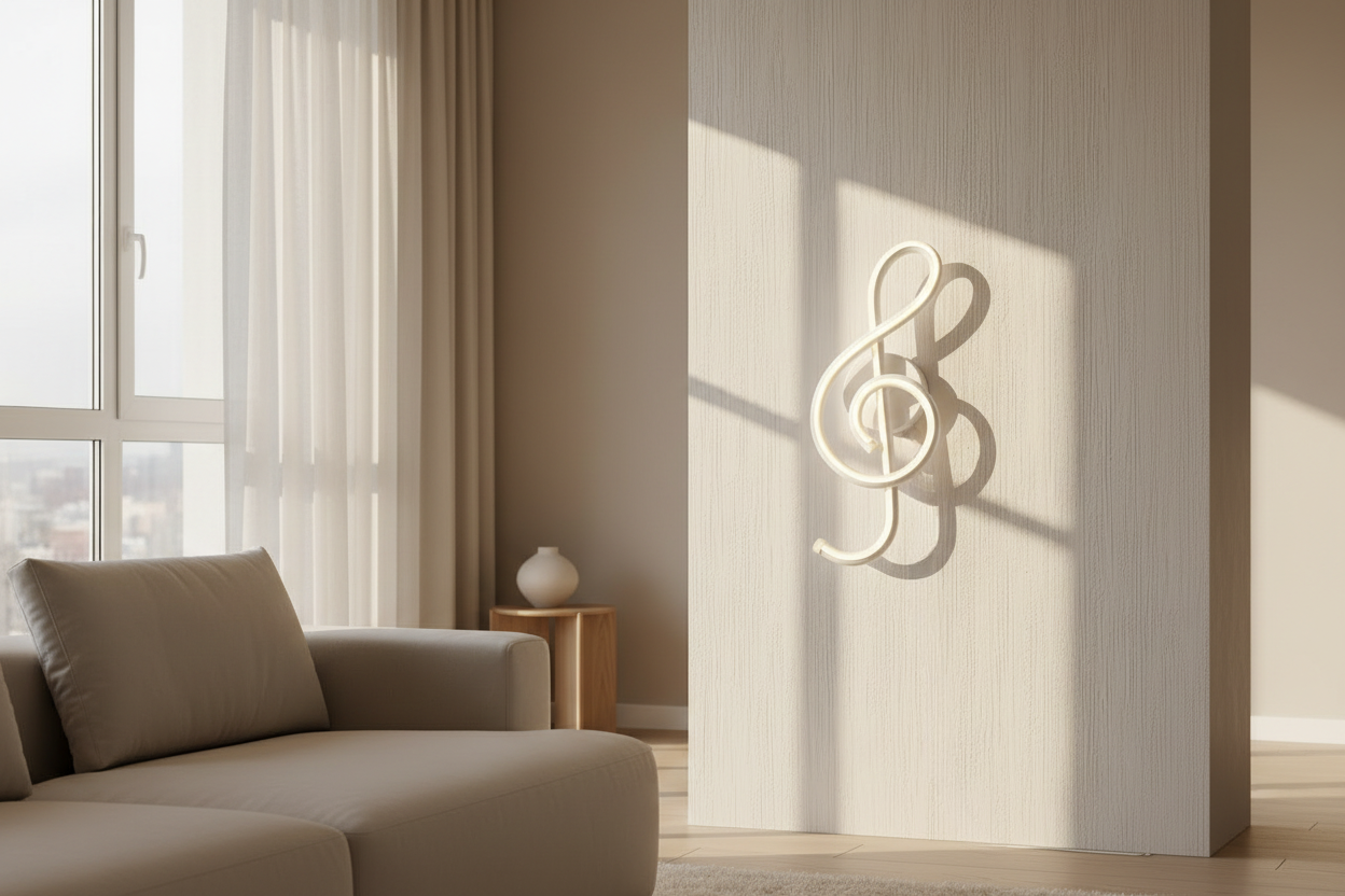 Led applique murale salon blanc